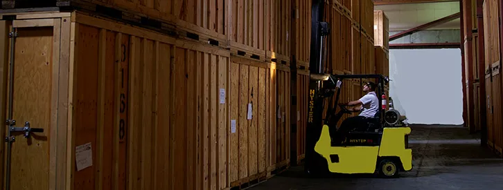 A man working in a self storage Seattle facility.