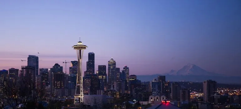 The skyline of Seattle.