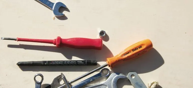 Tools disassembling furniture for a move