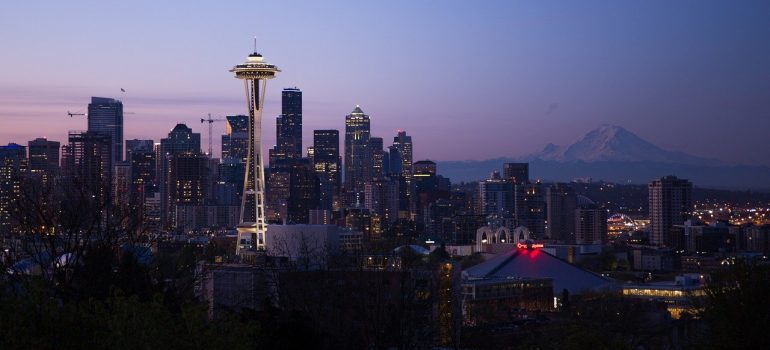 Seattle at night.