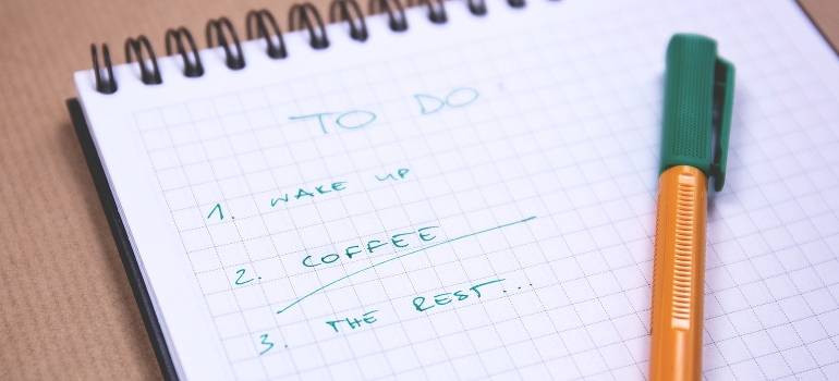 a checklist with things to do