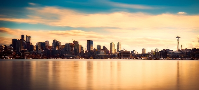 Seattle panorama at sunset