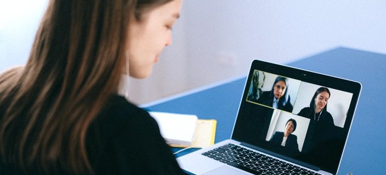 Person video conferencing.