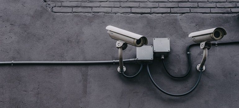 Security cameras.
