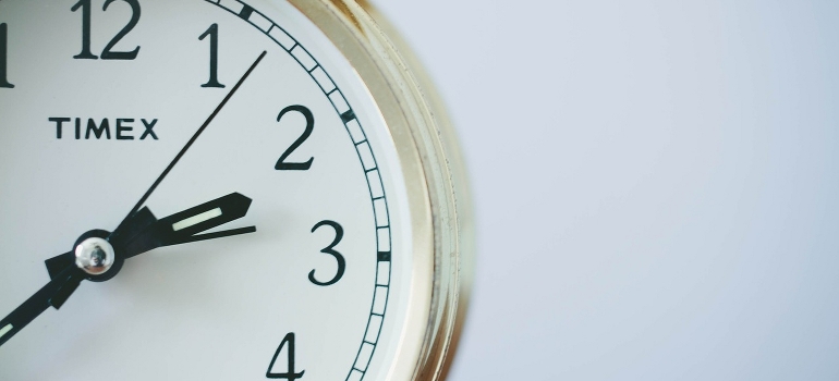 an analog clock closeup
