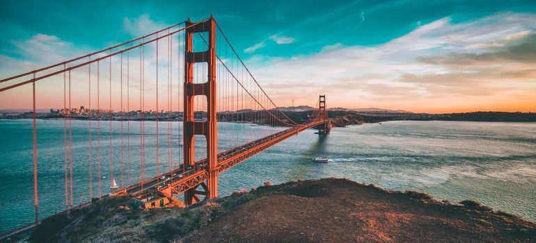 The Golden Gate Bridge.