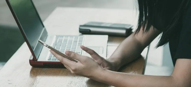 person using a phone