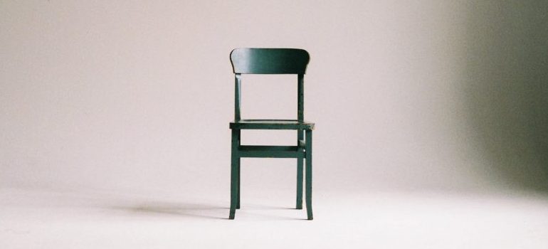 a chair in an empty room