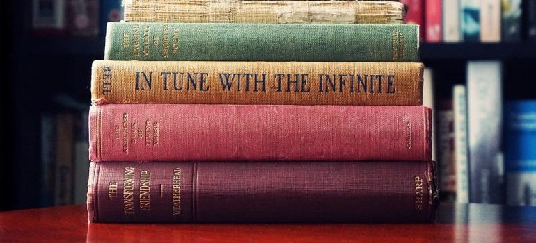 A stack of old tomes.