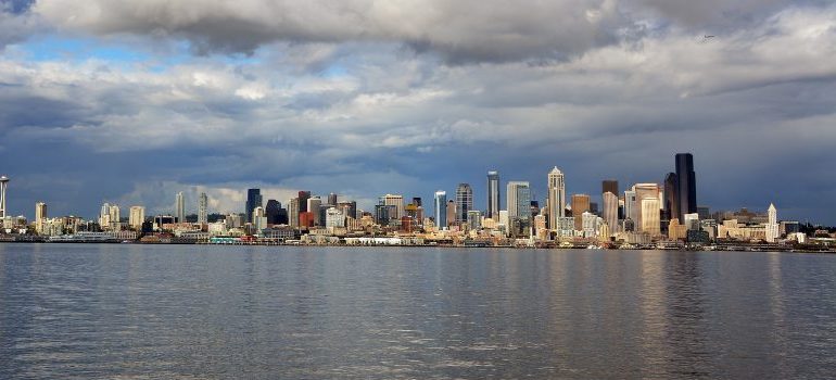 a view of Seattle from water