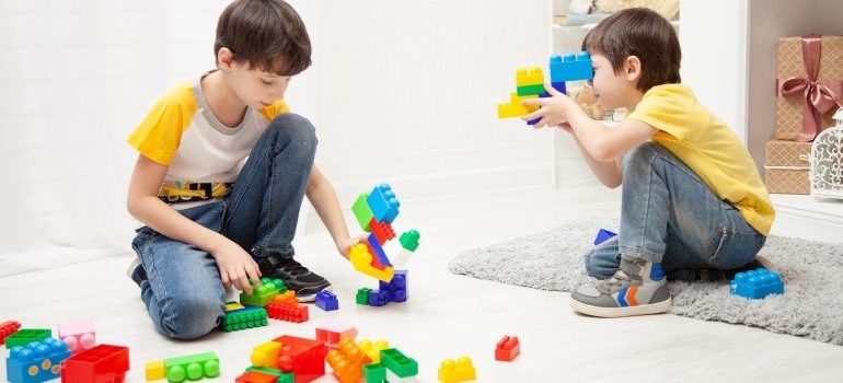 Two kids playing