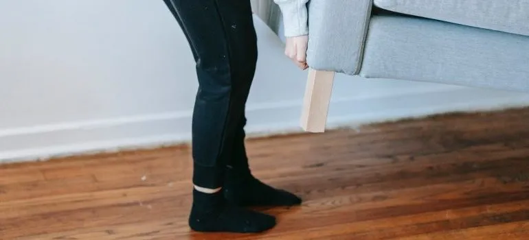 Person handling heavy items when moving