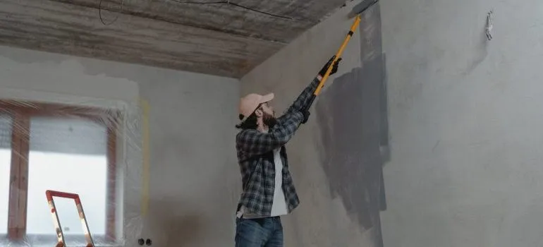 person remodeling before moving into a new house