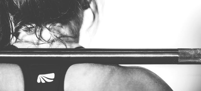 person lifting weights