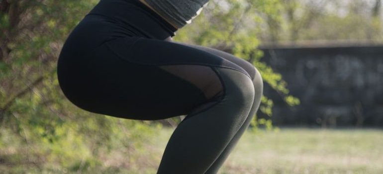 person squatting