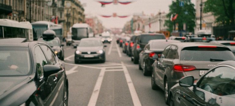 cars on a road
