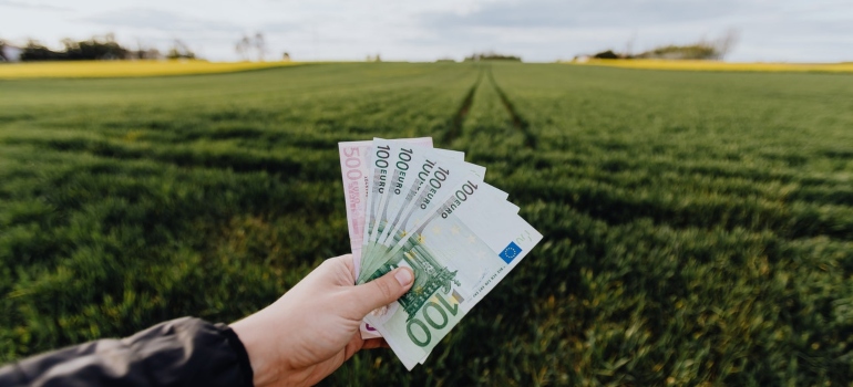 A person holding money