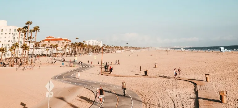 aerial view of the beach