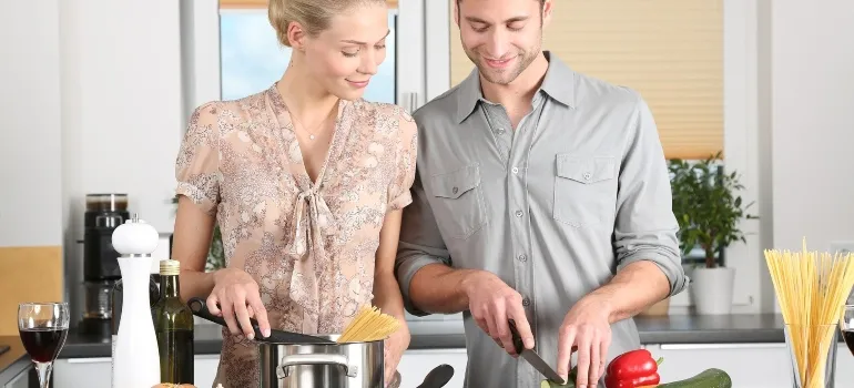 couple preparing a meal