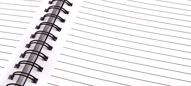 an empty notebook