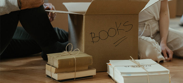 packing books