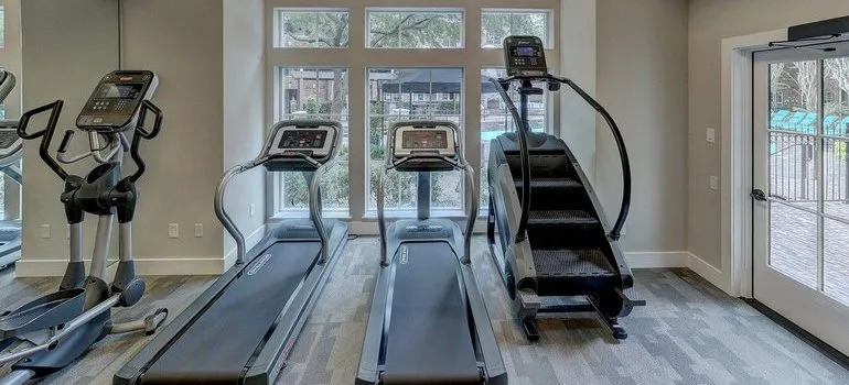elliptical machine and a treadmill