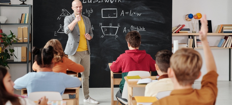 Teacher in the classroom
