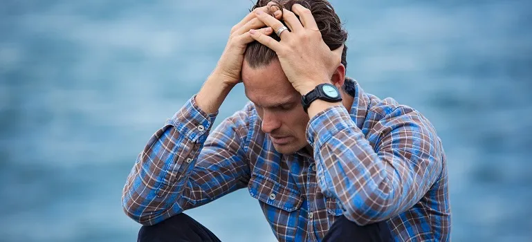 man having Mental challenges of moving nationwide