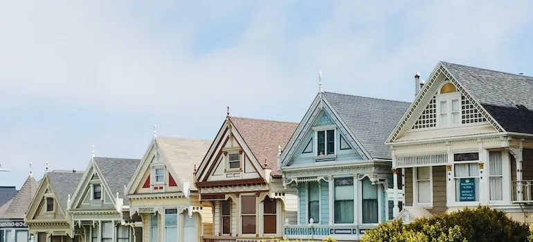 a row of beautiful houses in Redmond