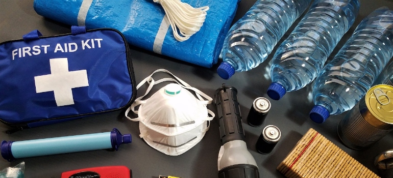a first aid kit with contents