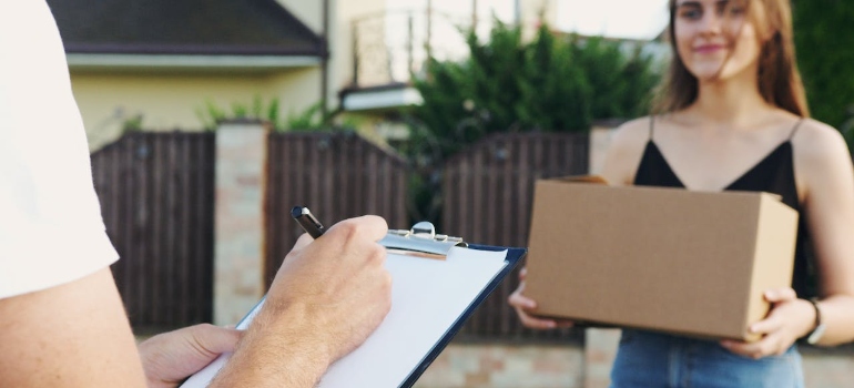 A man providing last mile delivery