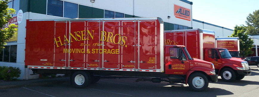 Moving trucks by Hansen & Bross